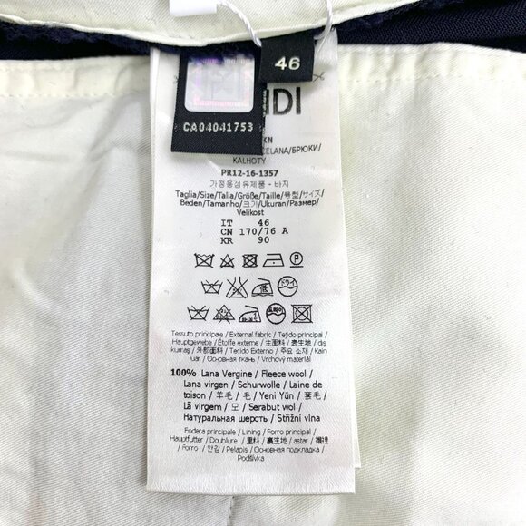 CM0455 Fendi Mens Navy Blue Cropped Trousers - Picture 7 of 8